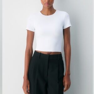 Babaton White Crop Top